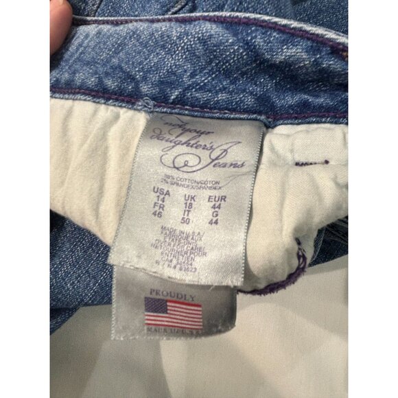 NYDJ Jeans Womens 14 Medium Wash Denim Made In USA Straight Leg - Picture 4 of 10